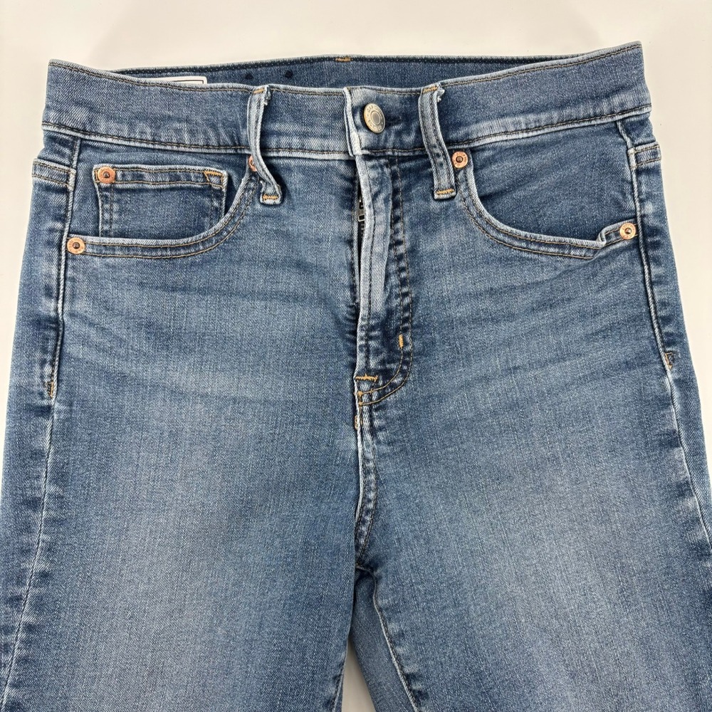 Gap True Skinny High Rise Jeans Womens 29 8R Medium Indigo Blue Stretch‎ Denim - Picture 2 of 15